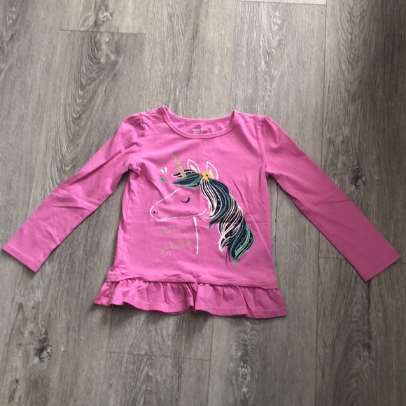 Bundle of Cat&Jack Sweatshirt, 4 Long Sleeve Shirts, 2 Leggings, 1 Jeans Sz 4/5 - Picture 10 of 16